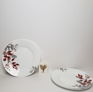 Kyoto Leaves 10 3/4 Dinner Plates Set of 4